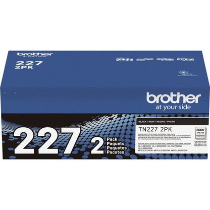 Cartouche de toner laser haute capacité d'origine Brother TN227 - Paquet de deux - Noir - 2 / Boîte TN227 2PK