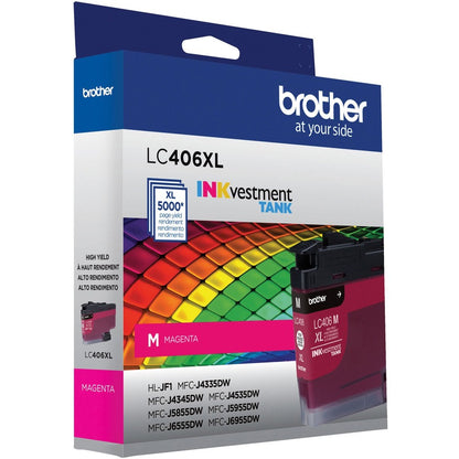 Brother INKvestment LC406XLM Original High Yield Inkjet Ink Cartridge - Single Pack - Magenta - 1 Each LC406XLMS