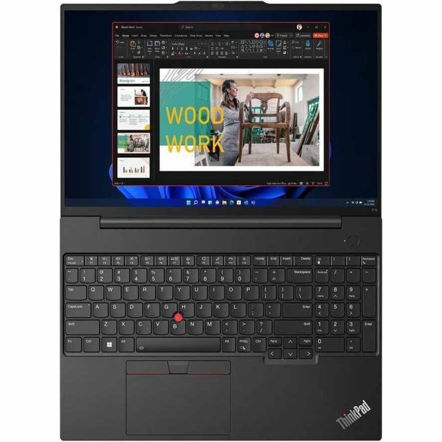 Lenovo ThinkPad E16 Gen 1 21JT001QUS 16" Notebook - WUXGA - AMD Ryzen 7 7730U - 16 GB - 512 GB SSD - English Keyboard - Graphite Black 21JT001QUS