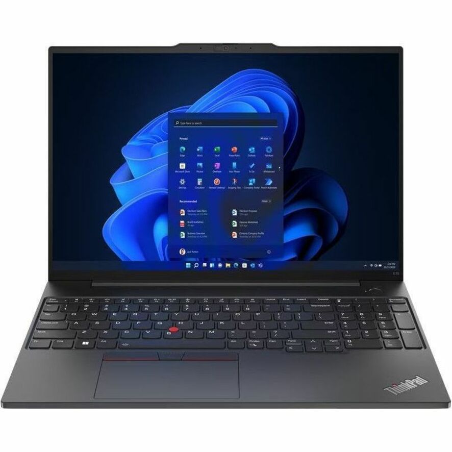 Lenovo ThinkPad E16 Gen 1 21JT001QUS 16" Notebook - WUXGA - AMD Ryzen 7 7730U - 16 GB - 512 GB SSD - English Keyboard - Graphite Black 21JT001QUS