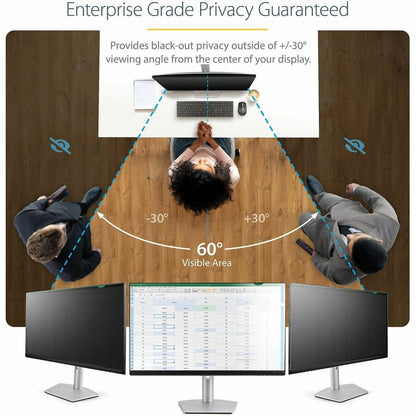 StarTech.com Filtre de confidentialité pour écran d'ordinateur 28 pouces 16:9, écran de confidentialité antireflet avec réduction de la lumière bleue de 51 %, angle de vue de +/- 30 degrés 2869-PRIVACY-SCREEN
