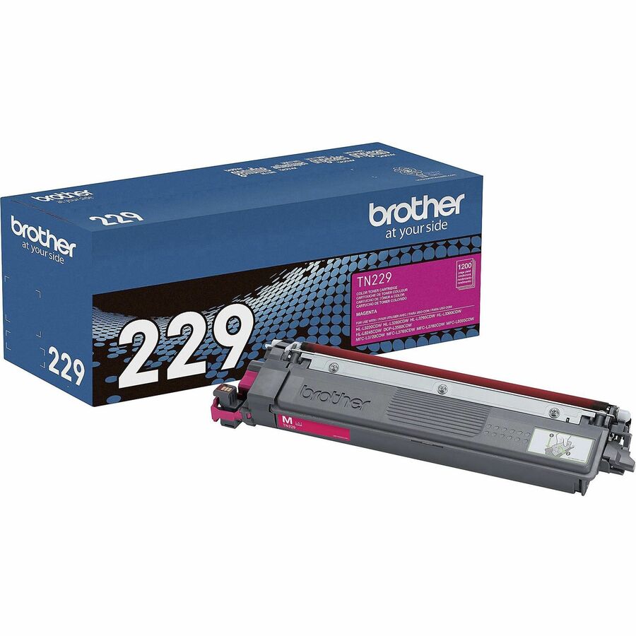 Cartouche de toner laser Brother d'origine à rendement standard - Magenta - 1 unité TN229M