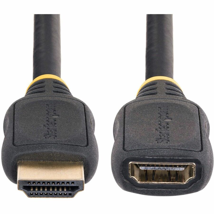 StarTech.com Câble d'extension HDMI 2.0 de 1 m (3,3 pi), câble de protection de port HDMI haute vitesse, 4K 60 Hz, câble adaptateur d'extension HDMI mâle vers femelle HD2MF3FL