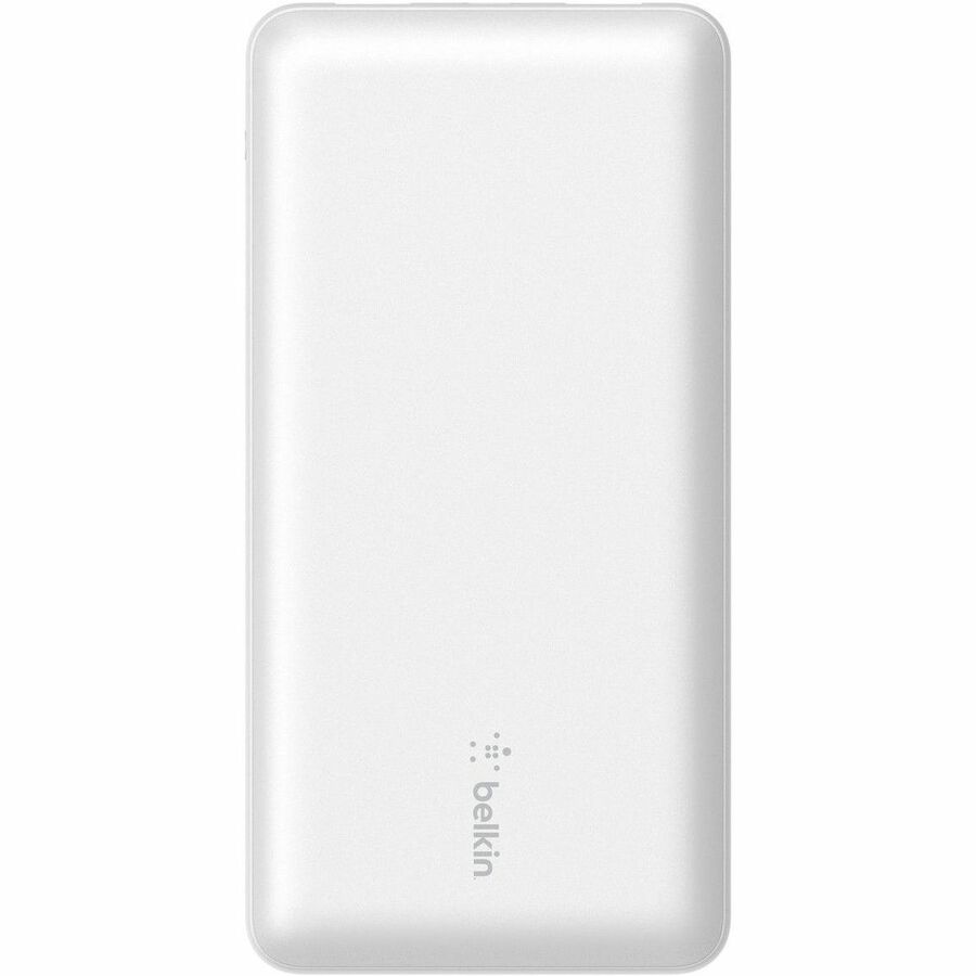 Chargeur portatif Belkin 15 W à 3 ports USB - 20 000 mAh - 2 x USB-A (12 W), 1 x USB-C (15 W) - avec câble USB-A vers USB-C - Blanc BPB012BTWH