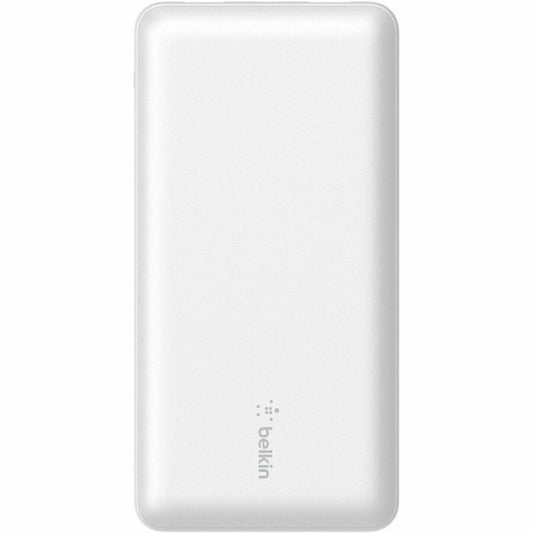 Belkin 15W 3-port USB Power Bank - 20K mAh - 2xUSB-A (12W), 1xUSB-C (15W) - Portable Charger - w/ USB-A to USB-C Cable - White BPB012BTWH