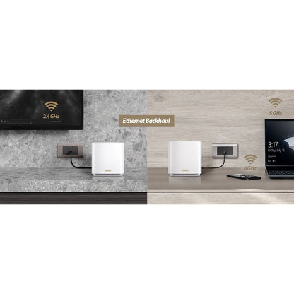 Asus ZenWiFi ET8 ET8 (W-2-PK) Wi-Fi 6 IEEE 802.11ax  Wireless Router ET8 (W-2-PK)