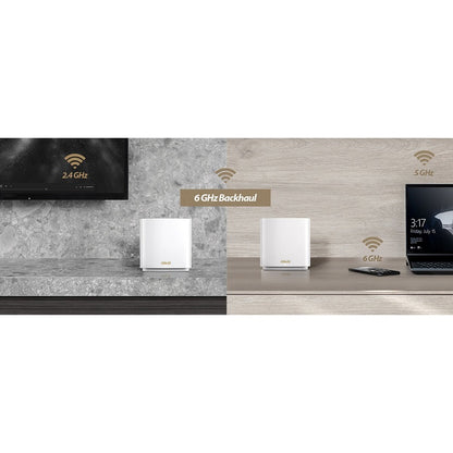 Asus ZenWiFi ET8 ET8 (W-2-PK) Wi-Fi 6 IEEE 802.11ax  Wireless Router ET8 (W-2-PK)