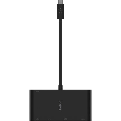 Belkin USB-C Multiport Adapter, USB-C to HDMI - USB A 3.0 - VGA, up to 100W Power Delivery, up 4k Resolution AVC004BK-BL