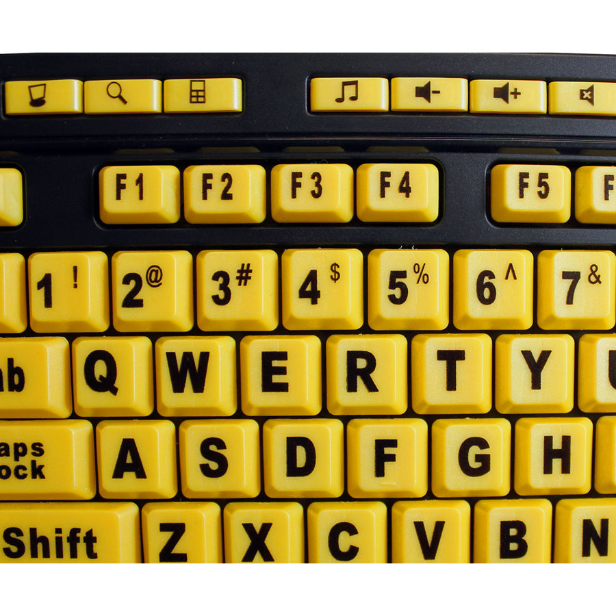 Clavier de bureau multimédia Adesso Luminous 4X à gros caractères AKB-132UY