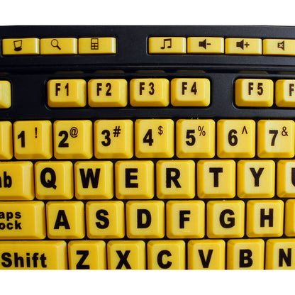 Clavier de bureau multimédia Adesso Luminous 4X à gros caractères AKB-132UY