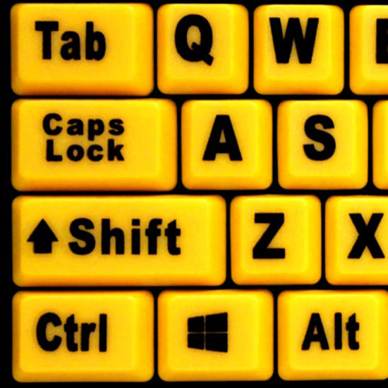 Clavier de bureau multimédia Adesso Luminous 4X à gros caractères AKB-132UY
