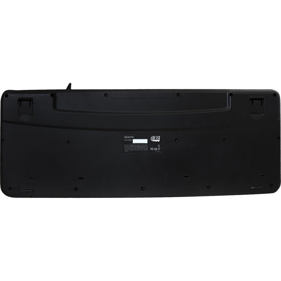 Clavier de bureau multimédia Adesso Luminous 4X à gros caractères AKB-132UY
