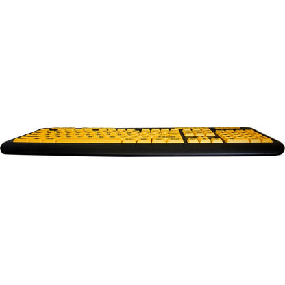 Clavier de bureau multimédia Adesso Luminous 4X à gros caractères AKB-132UY