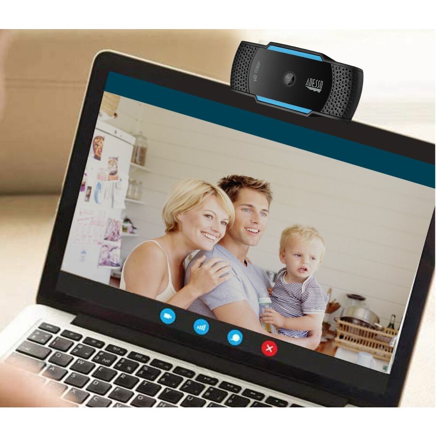 Webcam Adesso CyberTrack CyberTrack H5 - 2,1 mégapixels - 30 ips - Noir, Bleu - USB 2.0 - 1 de chaque CYBERTRACKH5