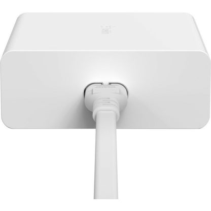 Chargeur Belkin GaN 108 W à 4 ports - 2 x USB-A, 2 x USB-C (108 W au total) - Cordon d'alimentation de 2 m/6,6 pi - Blanc WCH010DQWH