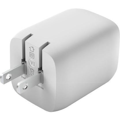 Belkin BoostCharge Pro Dual USB-C GaN Wall Charger with PPS 65W Laptop Chromebook Charging - Power Adapter WCH013DQWH