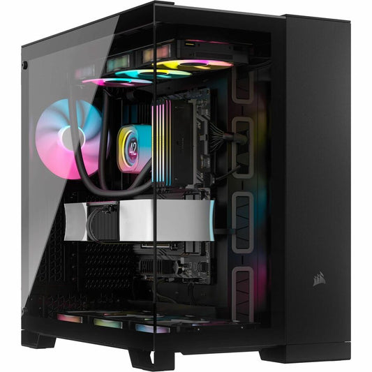 Boîtier PC Corsair iCUE LINK 6500X RGB ATX à double chambre et demi-tour - Noir CC-9011269-WW