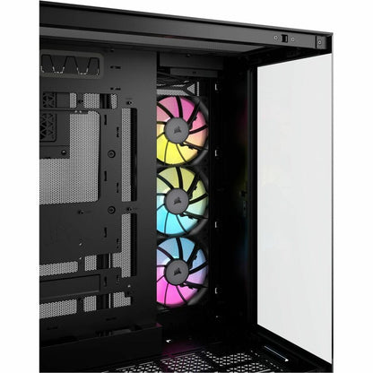 Boîtier PC Corsair iCUE LINK 6500X RGB ATX à double chambre et demi-tour - Noir CC-9011269-WW