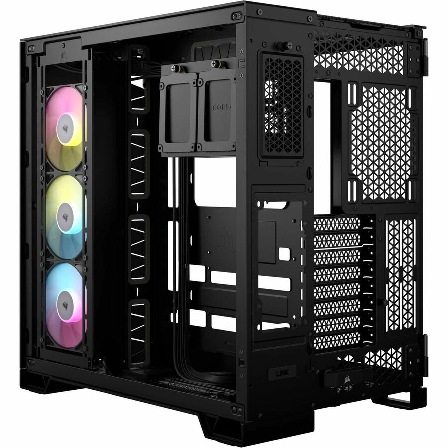 Boîtier PC Corsair iCUE LINK 6500X RGB ATX à double chambre et demi-tour - Noir CC-9011269-WW