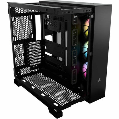 Boîtier PC Corsair iCUE LINK 6500X RGB ATX à double chambre et demi-tour - Noir CC-9011269-WW