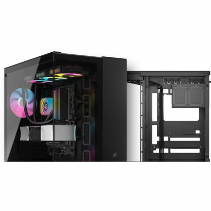 Boîtier PC Corsair iCUE LINK 6500X RGB ATX à double chambre et demi-tour - Noir CC-9011269-WW