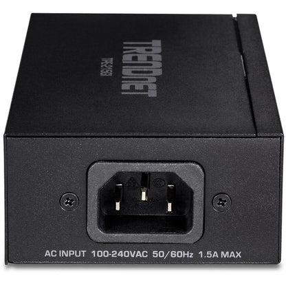 Injecteur TRENDnet 2,5G PoE+, TPE-215GI, PoE (15,4 W) ou PoE+ (30 W), convertit un port non PoE en port PoE+ 2,5 G, compatible 2,5 GBASE-T, alimentation intégrée, met en réseau un périphérique PoE jusqu'à 100 m (328 pi) TPE-215GI