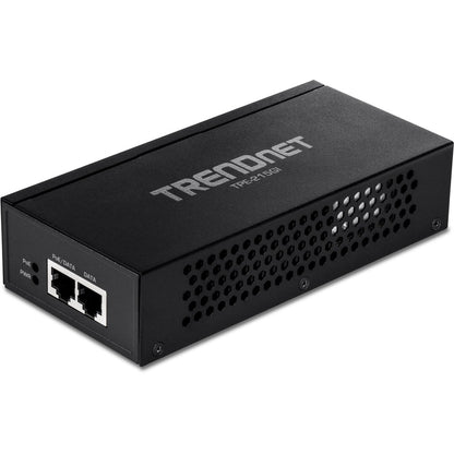 Injecteur TRENDnet 2,5G PoE+, TPE-215GI, PoE (15,4 W) ou PoE+ (30 W), convertit un port non PoE en port PoE+ 2,5 G, compatible 2,5 GBASE-T, alimentation intégrée, met en réseau un périphérique PoE jusqu'à 100 m (328 pi) TPE-215GI