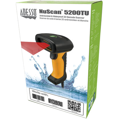 Adesso NuScan 5200TU - Scanner de codes-barres 2D antimicrobien et étanche NUSCAN 5200TU