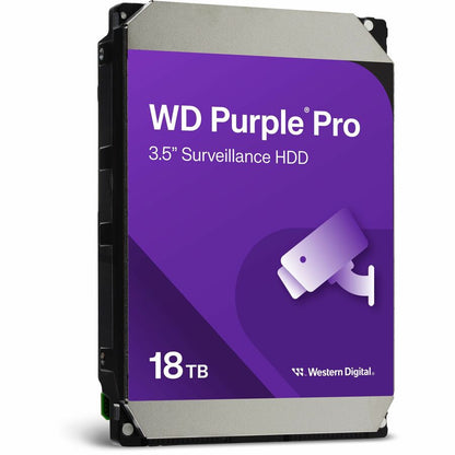 Disque dur Western Digital Purple Pro WD181PURP 18 To - 3,5" interne - SATA (SATA/600) - Méthode d'enregistrement magnétique conventionnel (CMR) WD181PURP