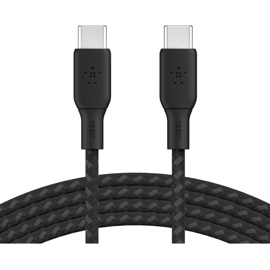 Câble Belkin BoostCharge USB-C vers USB-C 100 W - (2 mètres / 6,6 pieds, noir) CAB014BT2MBK