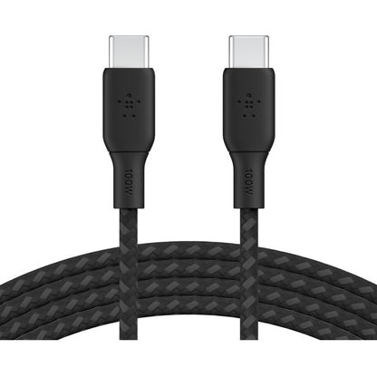 Câble Belkin BoostCharge USB-C vers USB-C 100 W - (2 mètres / 6,6 pieds, noir) CAB014BT2MBK