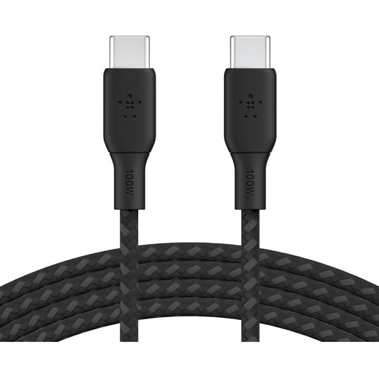 Câble Belkin BoostCharge USB-C vers USB-C 100 W - (2 mètres / 6,6 pieds, noir) CAB014BT2MBK