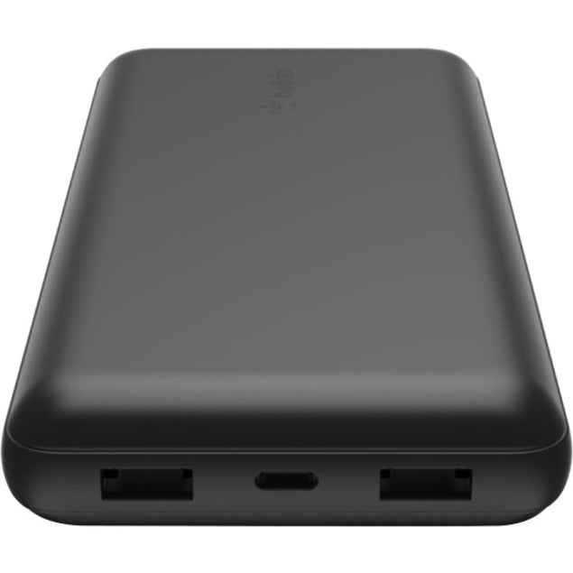 Chargeur portatif Belkin 15 W à 3 ports USB - 20 000 mAh - 2 x USB-A (12 W), 1 x USB-C (15 W) - avec câble USB-A vers USB-C - Noir BPB012BTBK
