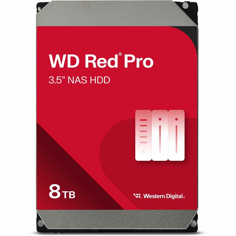 Disque dur Western Digital Red Pro WD8005FFBX 8 To - 3,5" interne - SATA (SATA/600) - Méthode d'enregistrement magnétique conventionnel (CMR) WD8005FFBX