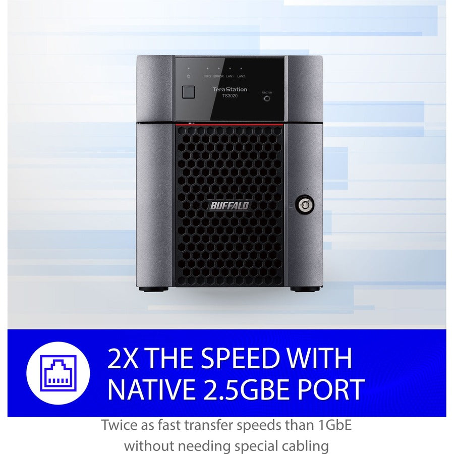 BUFFALO TeraStation 3420 4-Bay SMB 32TB (4x8TB) Desktop NAS Storage w/ Hard Drives Included TS3420DN3204