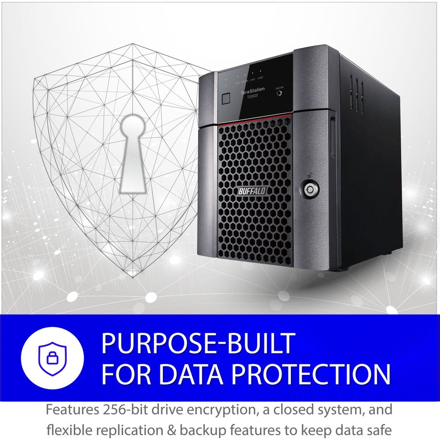 BUFFALO TeraStation 3420 4-Bay SMB 32TB (4x8TB) Desktop NAS Storage w/ Hard Drives Included TS3420DN3204