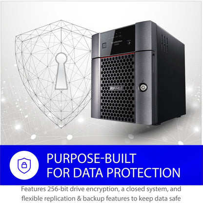BUFFALO TeraStation 3420 4-Bay SMB 32TB (4x8TB) Desktop NAS Storage w/ Hard Drives Included TS3420DN3204