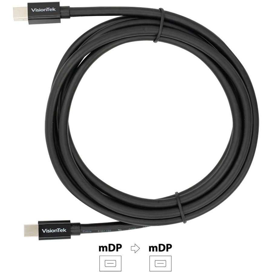 Câble Mini DisplayPort vers Mini DisplayPort 2M VisionTek (M/M) 901213