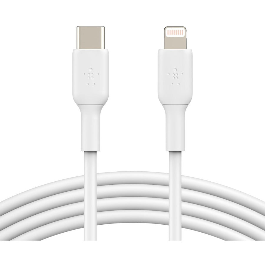 Câble Belkin BoostCharge USB-C vers Lightning (1 mètre / 3,3 pieds, blanc) CAA003BT1MWH