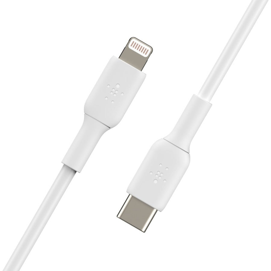 Câble Belkin BoostCharge USB-C vers Lightning (1 mètre / 3,3 pieds, blanc) CAA003BT1MWH