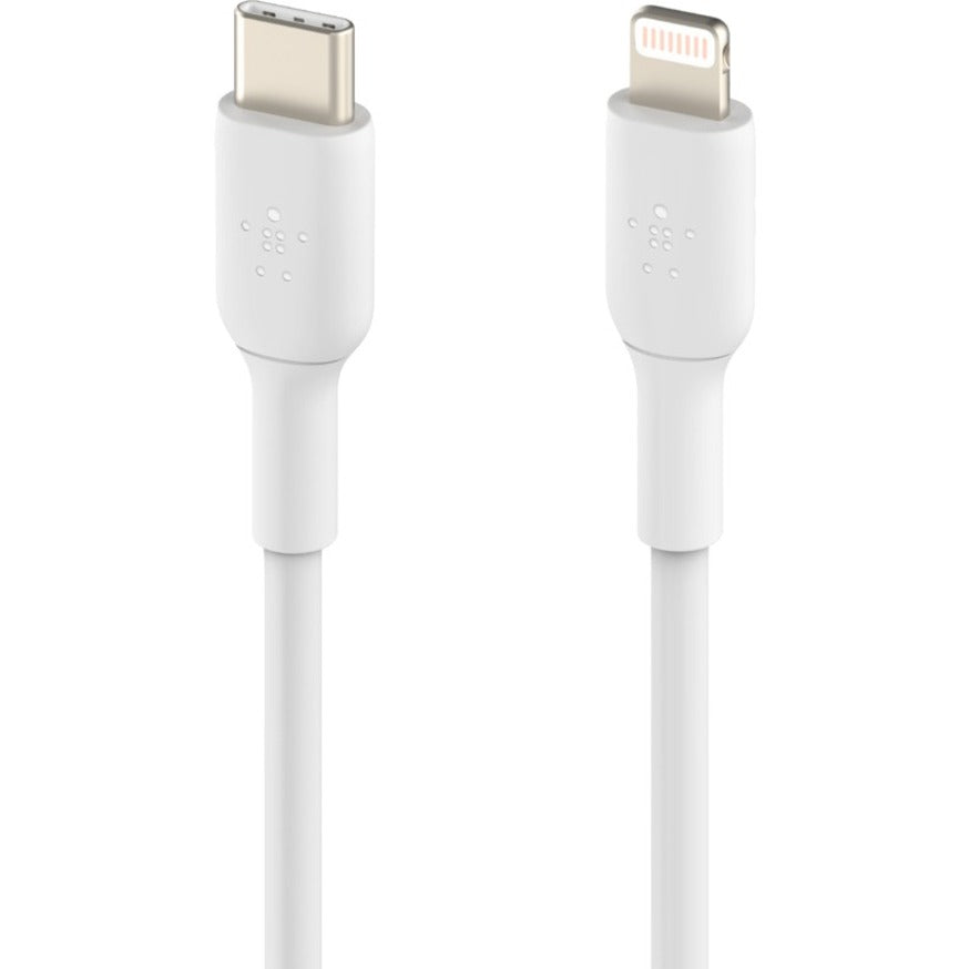 Câble Belkin BoostCharge USB-C vers Lightning (1 mètre / 3,3 pieds, blanc) CAA003BT1MWH