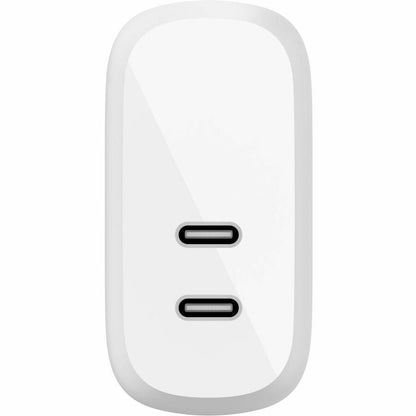 Chargeur mural Belkin BoostCharge Dual USB-C Power Delivery 40 W - Adaptateur secteur WCB006DQWH