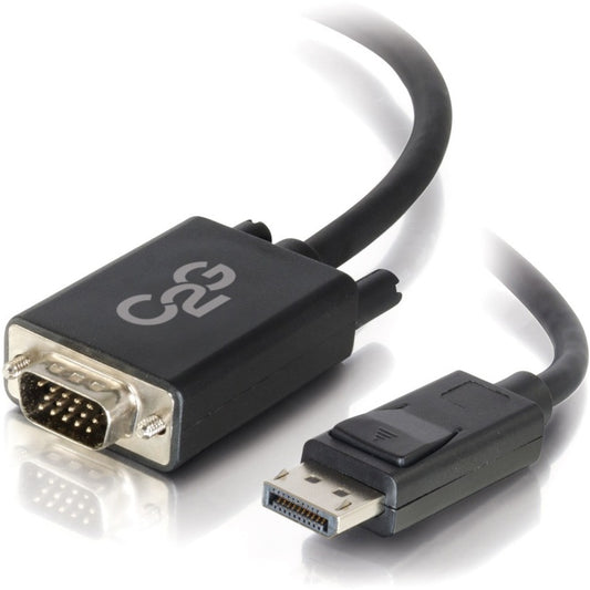 Adaptateur DisplayPort vers VGA C2G 6 pieds - Câble adaptateur vidéo DP vers VGA - DisplayPort 1.2 - 1080p - M/M 54332