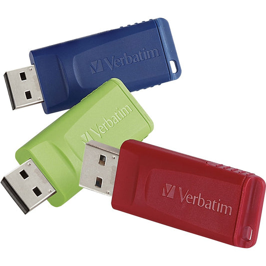 Clé USB Microban Store 'n' Go 32 Go - Lot de 3 - Rouge, Vert, Bleu 99811