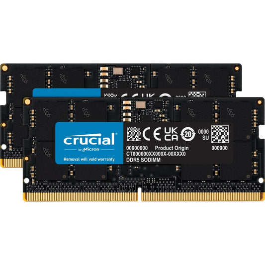 Kit Crucial 32 Go (2 x 16 Go) DDR5-4800 SODIMM CT2K16G48C40S5