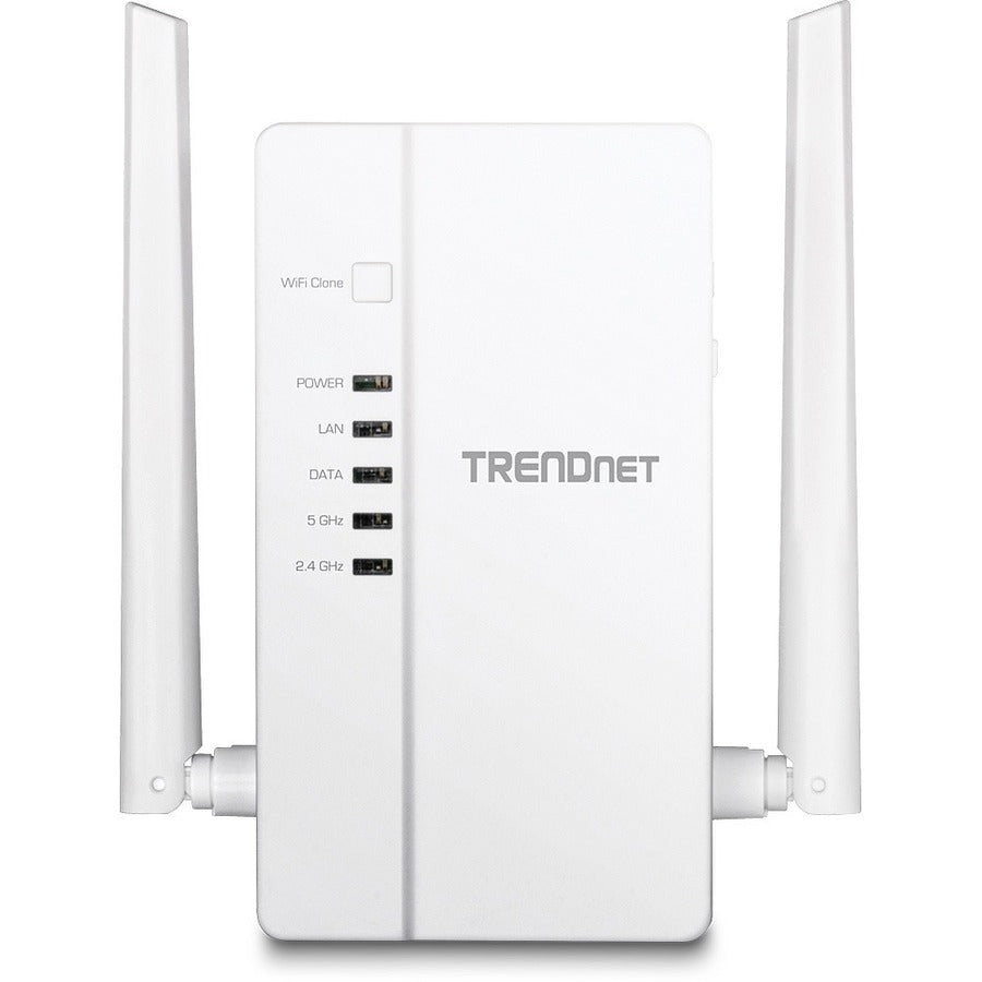 Kit de point d'accès sans fil AC1200 double bande Powerline 1200 AV2 Wi-Fi Everywhere de TRENDnet, comprend 1 x TPL-430AP et 1 x TPL-423E, 3 x ports Gigabit, installation facile, blanc, TPL-430APK TPL-430APK