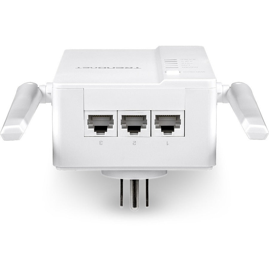 Kit de point d'accès sans fil AC1200 double bande Powerline 1200 AV2 Wi-Fi Everywhere de TRENDnet, comprend 1 x TPL-430AP et 1 x TPL-423E, 3 x ports Gigabit, installation facile, blanc, TPL-430APK TPL-430APK