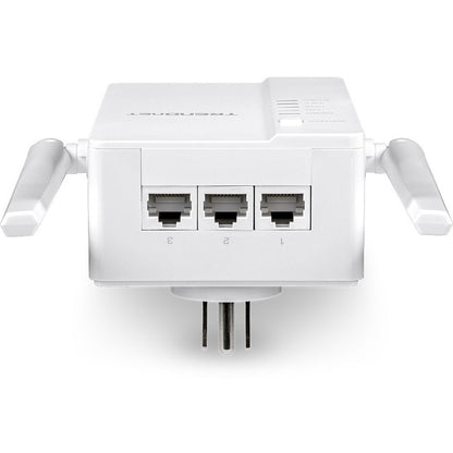 Kit de point d'accès sans fil AC1200 double bande Powerline 1200 AV2 Wi-Fi Everywhere de TRENDnet, comprend 1 x TPL-430AP et 1 x TPL-423E, 3 x ports Gigabit, installation facile, blanc, TPL-430APK TPL-430APK