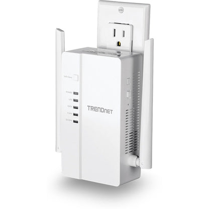 Kit de point d'accès sans fil AC1200 double bande Powerline 1200 AV2 Wi-Fi Everywhere de TRENDnet, comprend 1 x TPL-430AP et 1 x TPL-423E, 3 x ports Gigabit, installation facile, blanc, TPL-430APK TPL-430APK
