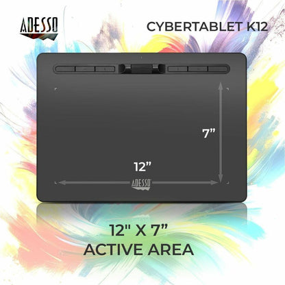 Tablette graphique Adesso 12" x 7" CYBERTABLET K12